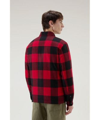 オーバーシャツ　ＡＬＡＳＫＡＮ　ＷＯＯＬ　ＣＨＥＣＫ　ＯＶＥＲＳＨＩＲＴ　ＲＥＤ　ＢＵＦＦＡＬＯ　ＷＯＯＳ００６７