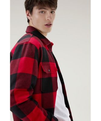 オーバーシャツ　ＡＬＡＳＫＡＮ　ＷＯＯＬ　ＣＨＥＣＫ　ＯＶＥＲＳＨＩＲＴ　ＲＥＤ　ＢＵＦＦＡＬＯ　ＷＯＯＳ００６７