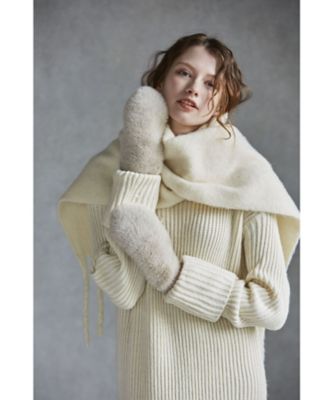 nahiro様⭐︎ミンクファー ✖️ピュアカシミヤ100 ニットコート カシミヤ100％コートフォックストリム(C9602) 毛皮 ファー