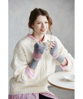 ももサマ☆ Pois knit best ピンク XWFMG01H2 BLACK LABEL シグネチャー300N 6.5分丈 レギンス