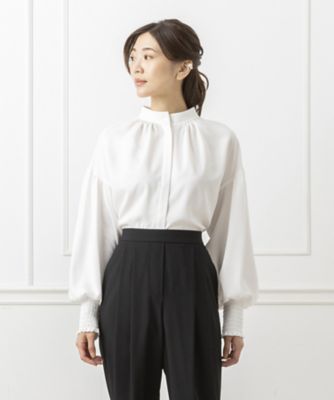 オンライン限定【ＣＡＲＥＴＴＥ　ｂｙ　ＹＯＣＯ　ＭＯＲＩＭＯＴＯ】ギャザー使いハイネックブラウス（入卒・セレモニー・七五三）