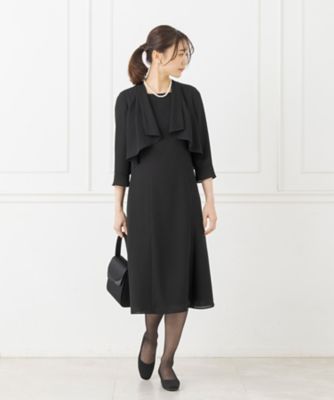 オンライン限定【喪服・礼服・フォーマル・春夏】ラッフルカラーのブラックフォーマルワンピース | ファッション・服 | 三越伊勢丹オンラインストア・通販【 公式】