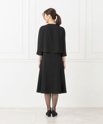 オンライン限定【喪服・礼服・フォーマル・春夏】ラッフルカラーのブラックフォーマルワンピース | CARETTE (Women)/カレット |  三越伊勢丹オンラインストア・通販【公式】