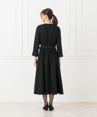 オンライン限定【喪服・礼服・フォーマル・春夏】ベルト付きカシュクールブラックフォーマルワンピース | CARETTE (Women)/カレット |  三越伊勢丹オンラインストア・通販【公式】