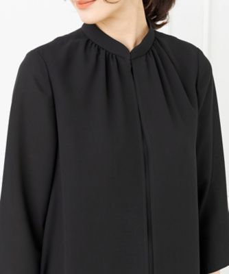 オンライン限定【オールシーズン・喪服・礼服・フォーマル】ロング丈ブラウス×パンツのセットアップスーツ
