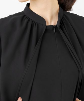 オンライン限定【オールシーズン・喪服・礼服・フォーマル】ロング丈ブラウス×パンツのセットアップスーツ