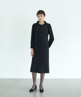 CARETTE (Women)/カレット 【HIROMI YOSHIDA BLACK】オンライン限定・スタンドフリルカラージャケット×前開きワンピース