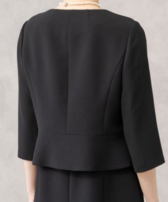 【ＨＩＲＯＭＩ　ＹＯＳＨＩＤＡ　ＢＬＡＣＫ】オンライン限定・スタンドフリルカラージャケット×前開きワンピース