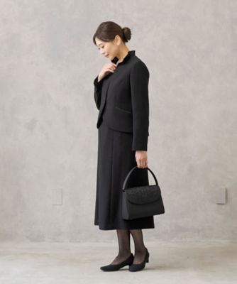 【ＨＩＲＯＭＩ　ＹＯＳＨＩＤＡ　ＢＬＡＣＫ】オンライン限定・スタンドフリルカラージャケット×前開きワンピース