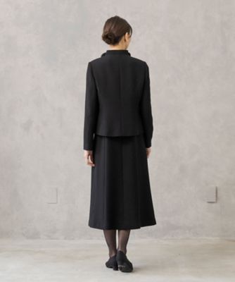 【ＨＩＲＯＭＩ　ＹＯＳＨＩＤＡ　ＢＬＡＣＫ】オンライン限定・スタンドフリルカラージャケット×前開きワンピース