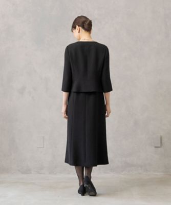 【ＨＩＲＯＭＩ　ＹＯＳＨＩＤＡ　ＢＬＡＣＫ】オンライン限定・スタンドフリルカラージャケット×前開きワンピース