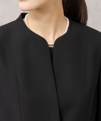 【ＨＩＲＯＭＩ　ＹＯＳＨＩＤＡ　ＢＬＡＣＫ】オンライン限定・１つ釦ロング丈ジャケット×前開きブラウス×テーパードパンツ３点セットアップスーツ