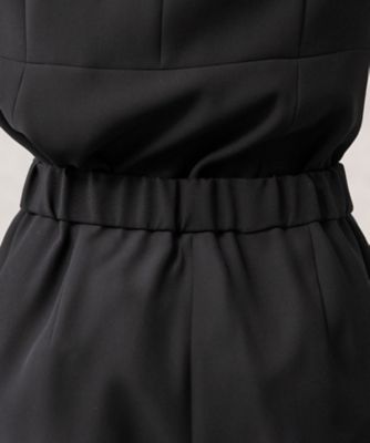 【ＨＩＲＯＭＩ　ＹＯＳＨＩＤＡ　ＢＬＡＣＫ】オンライン限定・１つ釦ロング丈ジャケット×前開きブラウス×テーパードパンツ３点セットアップスーツ