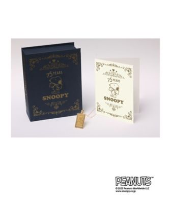 STS/スヌーピータウンショップオリジナル 【ＰＥＡＮＵＴＳ７５周年】Ｋ２４（２４金）インゴッド＆ペンダントフレーム