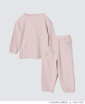 Foo Tokyo/フートウキョウ <Foo Tokyo x Lautashi>コットンカシミヤパイル セット(プルオーバー×パンツ)キッズ ピンク
