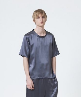 ＜Foo Tokyo＞シルクサテンプルオーバー　チャコールグレー