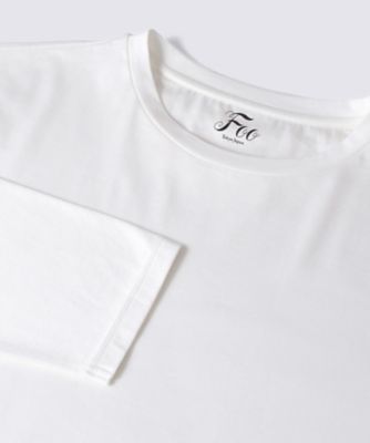 メンズ】シルクコットンロングスリーブTシャツ ホワイト | Foo Tokyo 