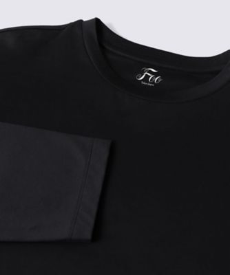 メンズ】シルクコットンロングスリーブTシャツ ブラック | Foo Tokyo 