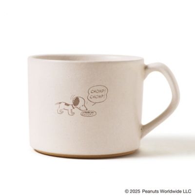 PEANUTS Cafe (Women)/ピーナッツ カフェ フラットシリーズ マグカップ ホワイト