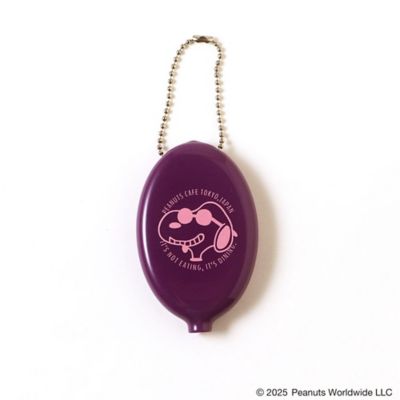 ＜PEANUTS Cafe (Women)＞ラバーコインケース　パープル