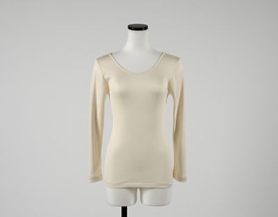 ＜lesbutte＞シルクリブ・ロングスリーブ　Ｍ～Ｌ