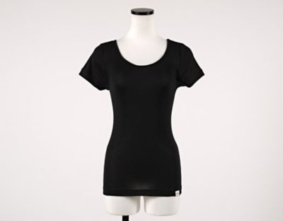 ＜lesbutte＞シルクリブ・フレンチスリーブ　Ｍ～Ｌ