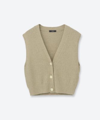 COTTON BOUCLE KNIT VEST 1686264009