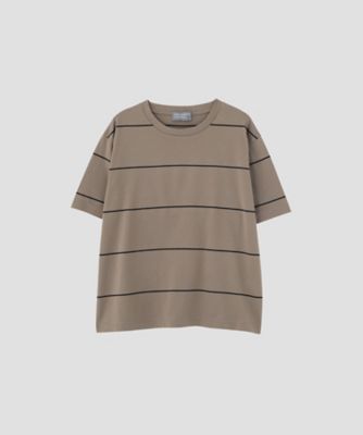 新品イギリス製 マーガレットハウエル スピーマコットンカットソー 27,400円 カットソー FINE COTTON STRIPE JERSEY TOP