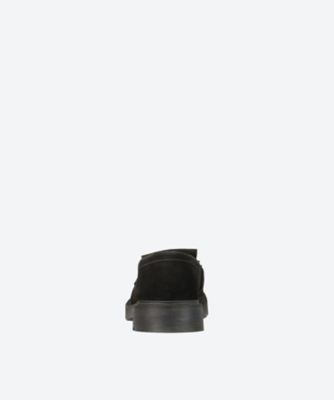 シューズ Tassle Loafer Black Suede 623