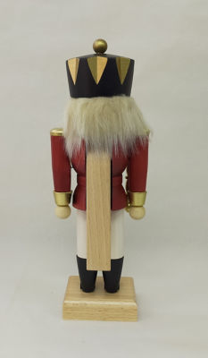 一部予約販売】 クルミ割り人形 人形 木製 くるみ割り人形 ドイツスタイル 30cm 鎖帽太鼓