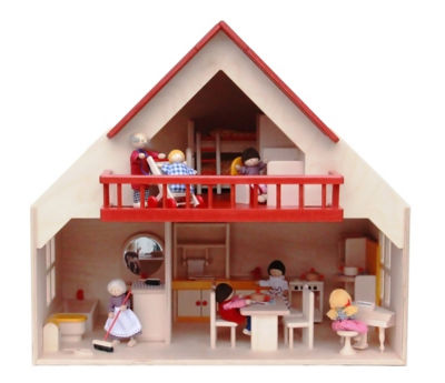 ドールハウス＆家具＆人形セット　木製　ボーネルンド　ニキティキ