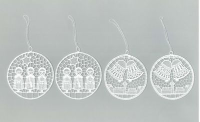 ATELIER NIKI TIKI (Baby & Kids)/アトリエ ニキティキ オーナメントレース 4枚セット 聖歌隊とベル 机・デスク【三越伊勢丹/公式】