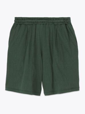 watanomama/ワタノママ タックハーフパンツ グリーン ルームウェア【三越伊勢丹/公式】