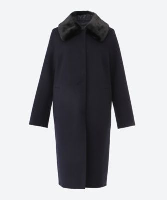 ＜M-premier BLACK＞ジーロンラムリバー　フェイクファーロングコート　Ｃ２４６ー００３