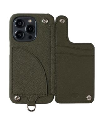 ＰＯＣＨＥ　ＦＬＡＴ（ｉＰｈｏｎｅ１４Ｐｒｏ対応）カーキ