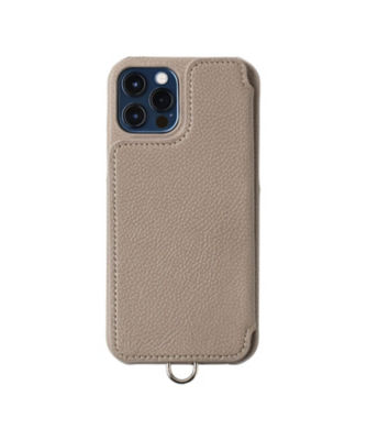 ＜DEMIU (Women)＞ＰＯＣＨＥ　ＦＬＡＴ（ｉＰｈｏｎｅ１２Ｐｒｏ／ｉＰｈｏｎｅ１２対応）チャコール