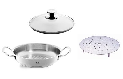 フィスラー (Fissler) サーブパン 24cm ＋ガラス蓋セット-