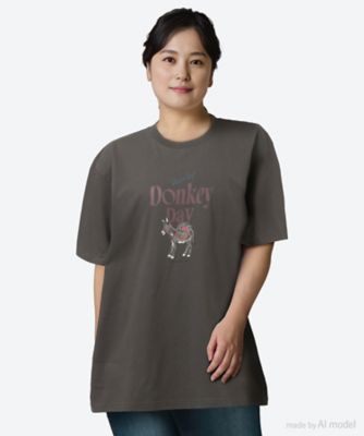 ＜marble SUD (Women/大きいサイズ)＞Ｗｏｒｌｄ　Ｄｏｎｋｅｙ　Ｄａｙ　ＢＩＧ　ＴＥＥ