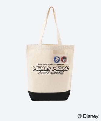 ＜Disney＞★【三越伊勢丹限定】ミッキーマウス／トートバッグ缶バッジ付き【ディズニーおまとめ】