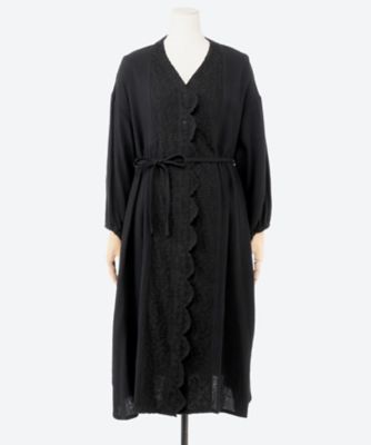 【送料無料】marble SUD (Women/大きいサイズ)/マーブルシュッド レースポニー ガウンワンピース 03FF069055 02 BLK ワンピース・ドレス【三越伊勢丹/公式】