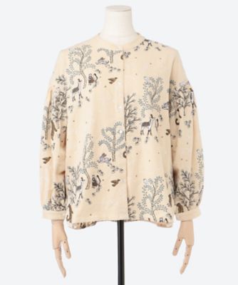 【送料無料】marble SUD (Women/大きいサイズ)/マーブルシュッド starry forest ソデシャーリングブラウス 05FF074001 72 IVO トップス【三越伊勢丹/公式】