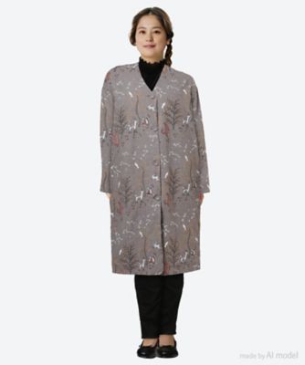 ＜marble SUD (Women/大きいサイズ)＞ｓｔａｒｒｙ　ｆｏｒｅｓｔ　Ｖネックコート　０６ＦＦ０７４００５