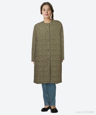 ＜marble SUD (Women/大きいサイズ)＞シマエナガキルト　コート　０６ＦＦ０８３０６４