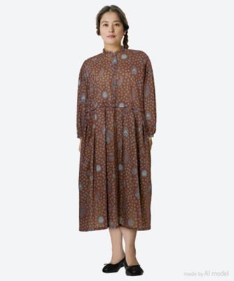 ＜marble SUD (Women/大きいサイズ)＞ｆｉｅｌｄ　ｆｌｏｗｅｒ　タックワンピース　０３ＦＦ０１４０８３