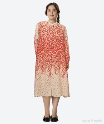 ＜marble SUD (Women/大きいサイズ)＞ｆｌｏｗｅｒ　ｓｈｏｗｅｒ　フレアシャツワンピース　０３ＦＦ０４３０９１