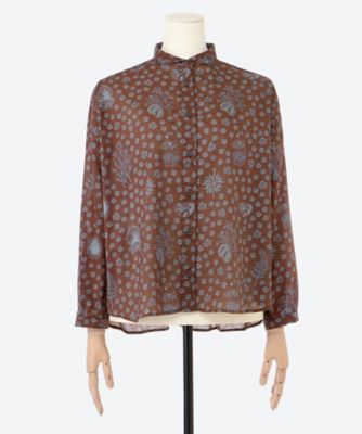 【送料無料】marble SUD (Women/大きいサイズ)/マーブルシュッド field flower プチカラーシャツ 05FF002081 78 BRN トップス【三越伊勢丹/公式】