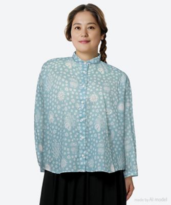 ＜marble SUD (Women/大きいサイズ)＞ｆｉｅｌｄ　ｆｌｏｗｅｒ　プチカラーシャツ　０５ＦＦ００２０８１