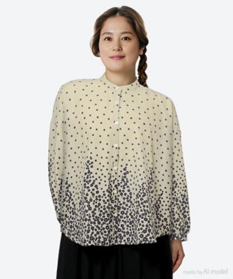 ＜marble SUD (Women/大きいサイズ)＞ｆｌｏｗｅｒ　ｓｈｏｗｅｒ　シャツ　０５ＦＦ０４３０８９