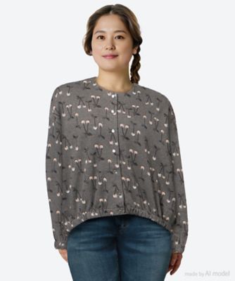 ＜marble SUD (Women/大きいサイズ)＞ｃｈｅｒｒｙ　ＪＱ　パフカーディガン　０２ＦＦ０７９１１２