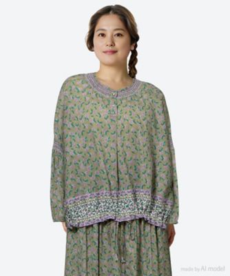 ＜marble SUD (Women/大きいサイズ)＞ａｃａｃｉａ　ストリングシャツ　０５ＦＦ３０５１２９